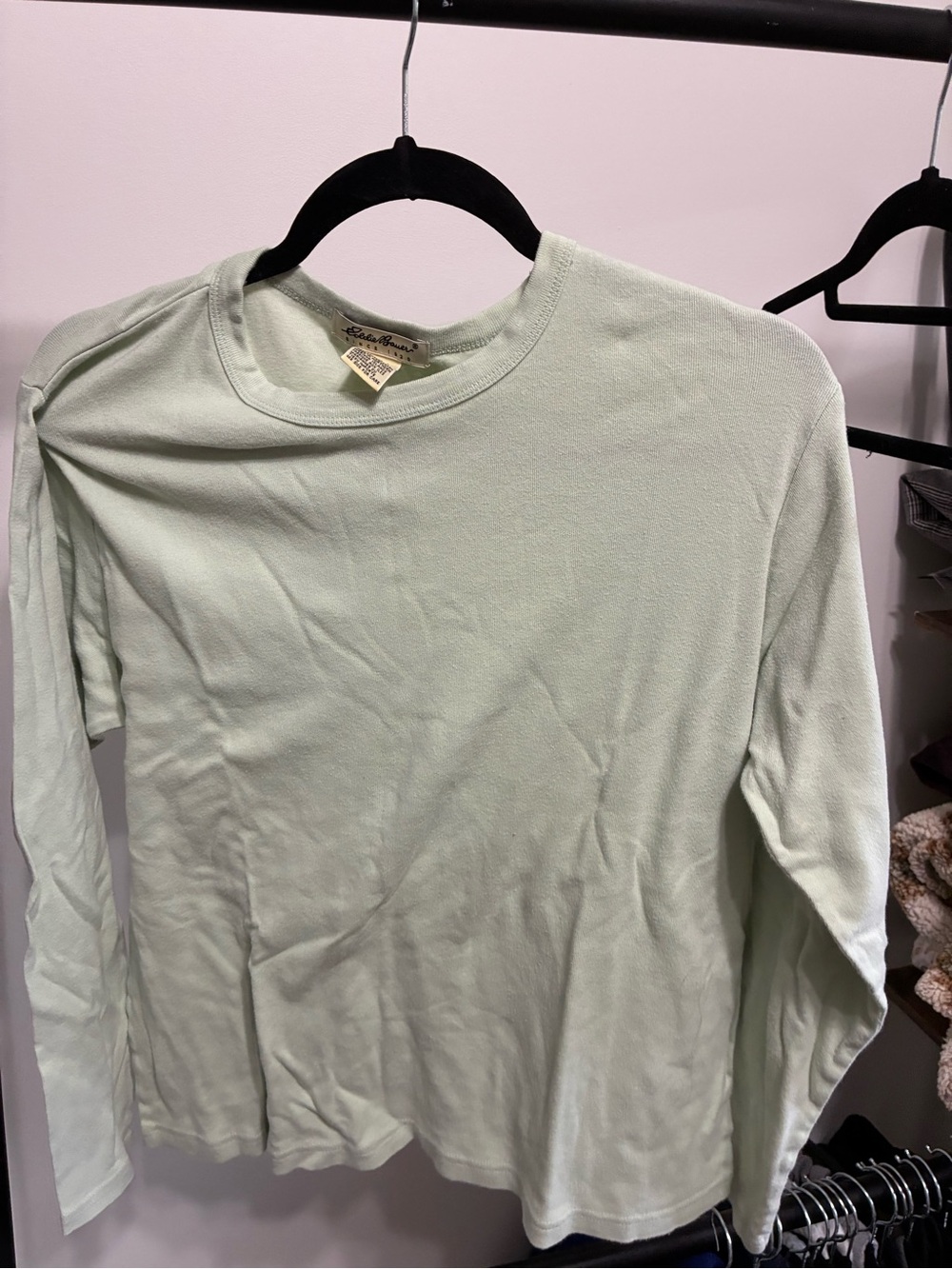 Eddie Bauer Light Green Long Sleeve Crewneck Shirt
